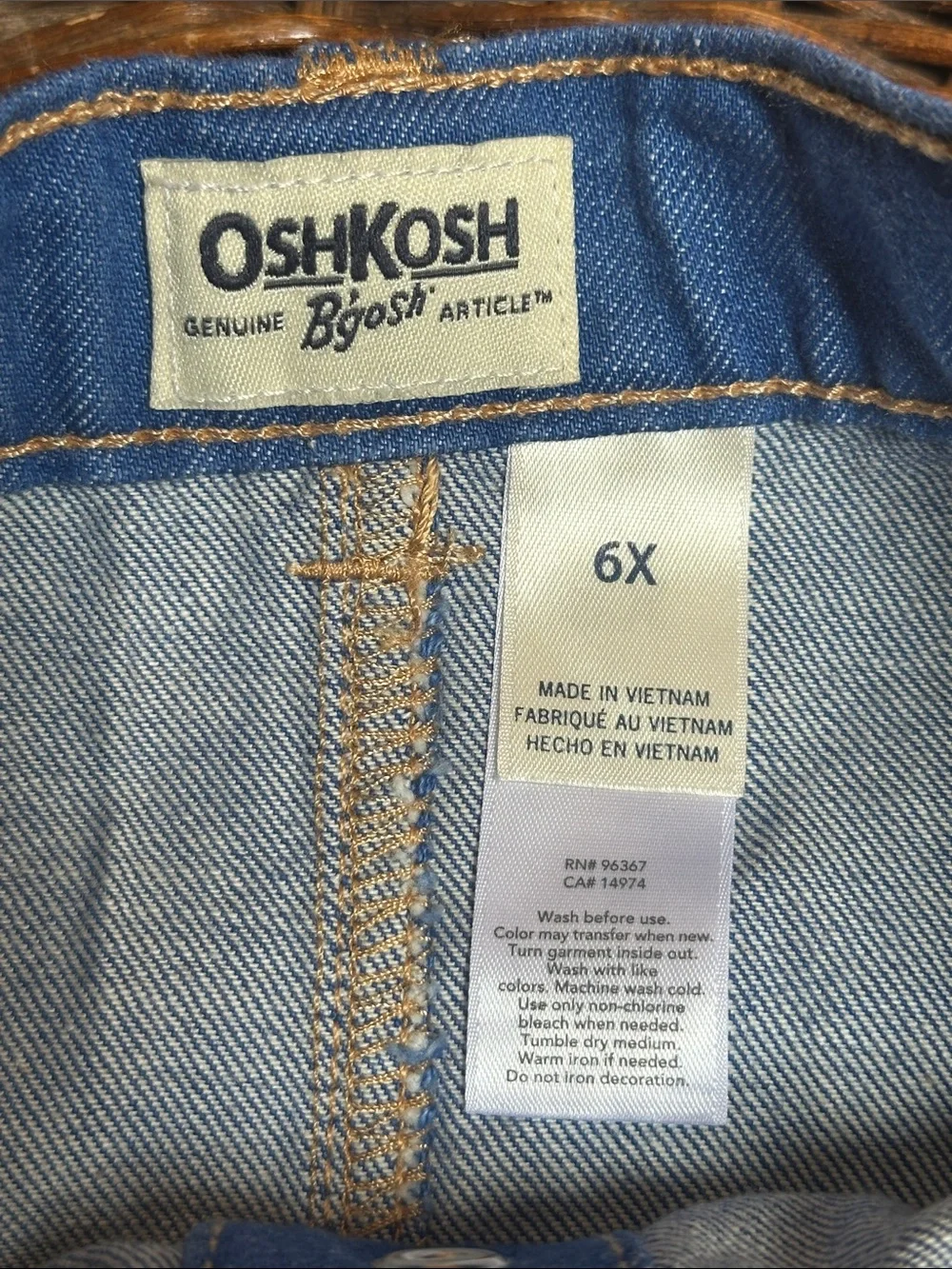 Oshkosh B’ Gosh jean skirt 6X adjustable